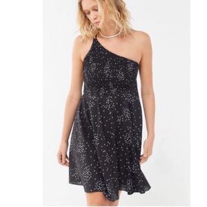 Urban Outfitters Black Dahlia Asymmetrical Smocked Dress Festival Concert Event